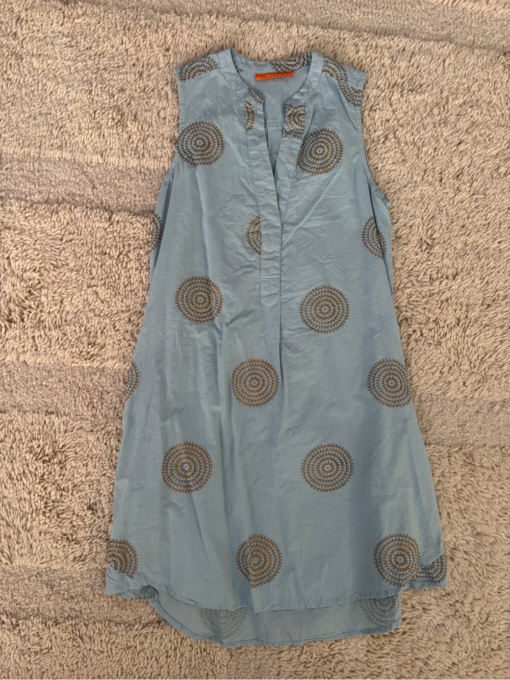 Oliphant Medallion Print Tunic Dress XS
